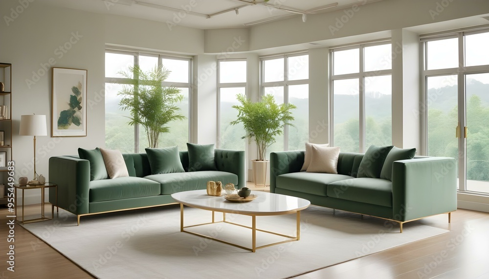 Photo interior modern design room 3d illustration Photo interior modern design room 3d illustration