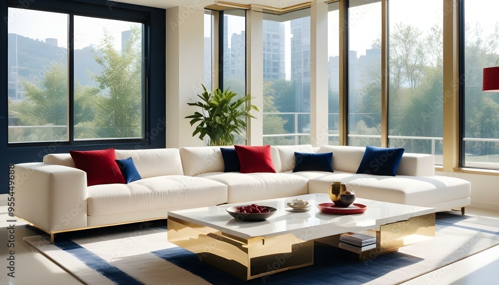 Photo interior modern design room 3d illustration Photo interior modern design room 3d illustration