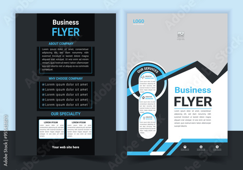 Modern corporate business flyer design template