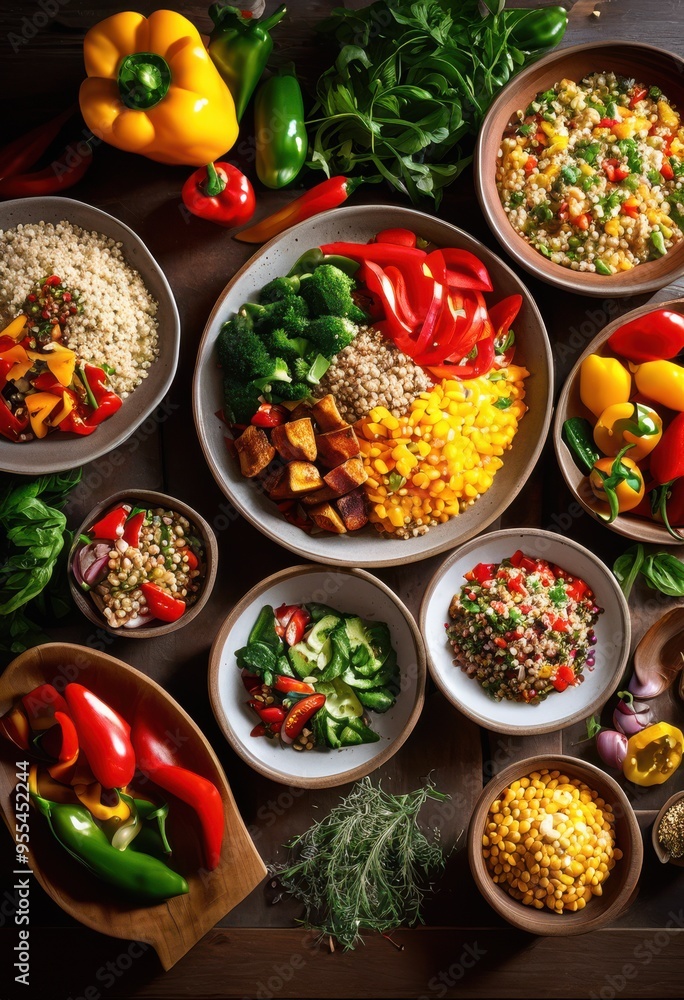 vibrant selection quick meals compared nutritious homemade options showcasing colorful ingredients diverse dishes, healthy, fresh, cooking, preparation, food vibrant selection quick meals compared nutritious homemade options showcasing colorful ingredients diverse dishes, healthy, fresh, cooking, preparation, food