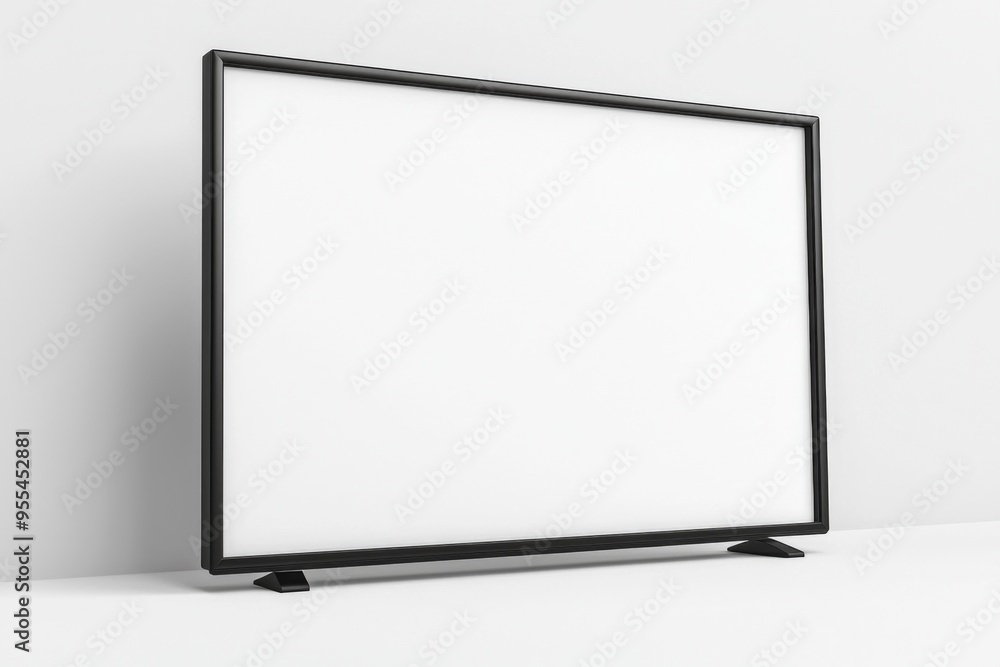 TV screen mockup on isolated background created with Generative AI TV screen mockup on isolated background created with Generative AI