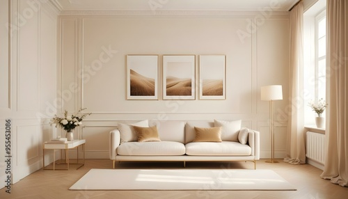 Photo interior modern design room 3d illustration