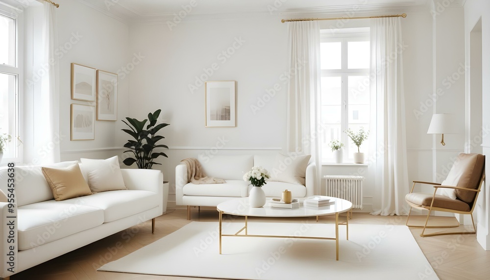 Photo interior modern design room 3d illustration Photo interior modern design room 3d illustration