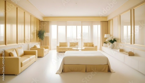 Photo interior modern design room 3d illustration