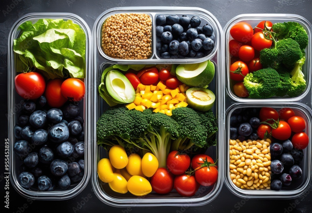 colorful meal prep containers overflowing nutritious ingredients healthy lifestyle, fresh, vegetables, fruits, protein, grains, salad, prepping, diet colorful meal prep containers overflowing nutritious ingredients healthy lifestyle, fresh, vegetables, fruits, protein, grains, salad, prepping, diet