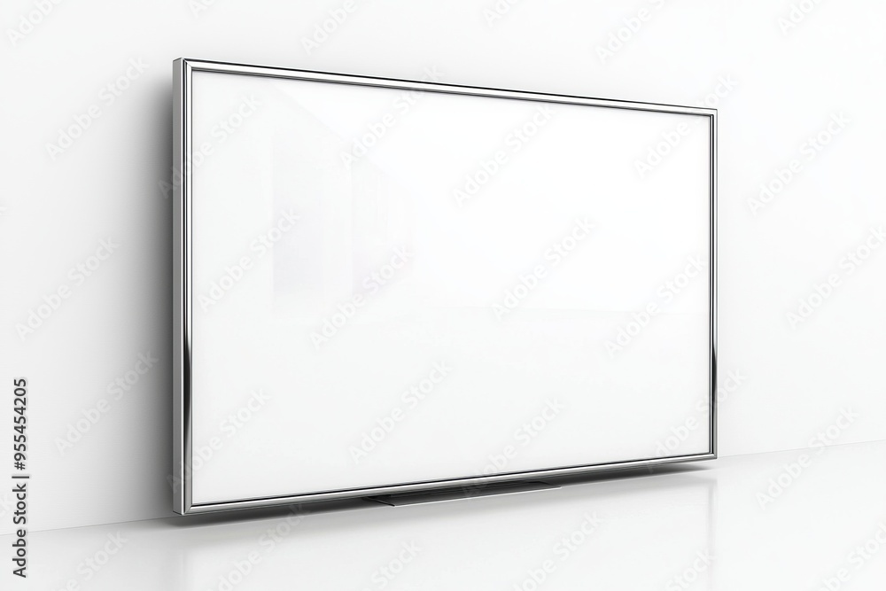 TV screen mockup on isolated background created with Generative AI TV screen mockup on isolated background created with Generative AI