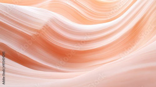 A wave of pink color with a white background