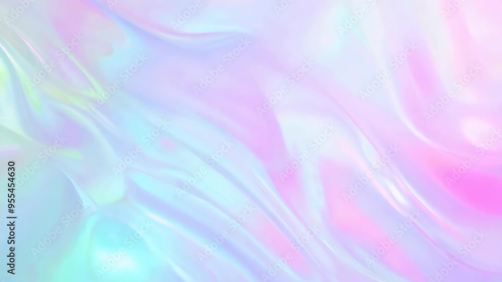 Abstract Iridescent Fluid Motion on a Soft Pastel Background Abstract Iridescent Fluid Motion on a Soft Pastel Background