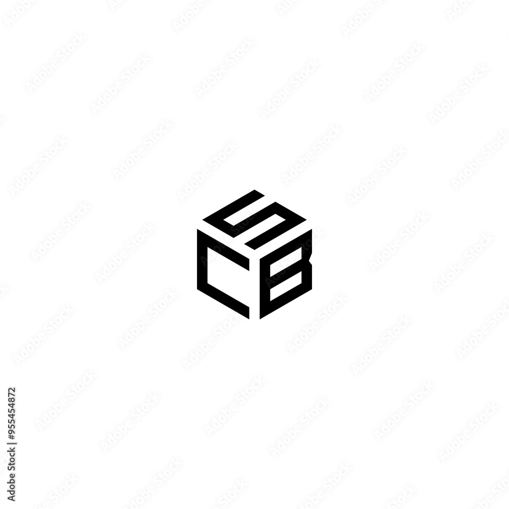 initials letters CBS, CSB, SCB with hexagon shape initials letters CBS, CSB, SCB with hexagon shape