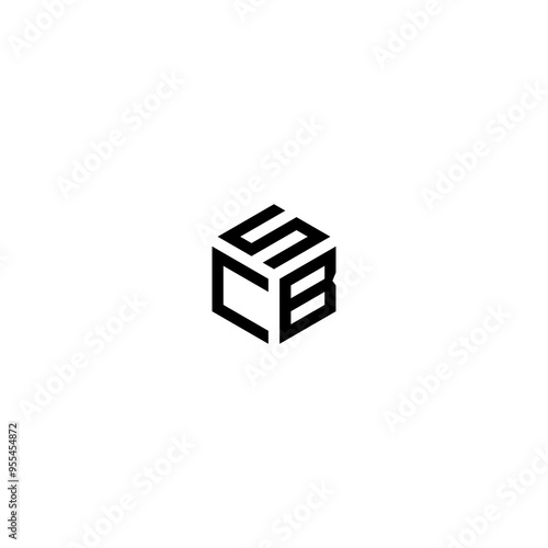 initials letters CBS, CSB, SCB with hexagon shape