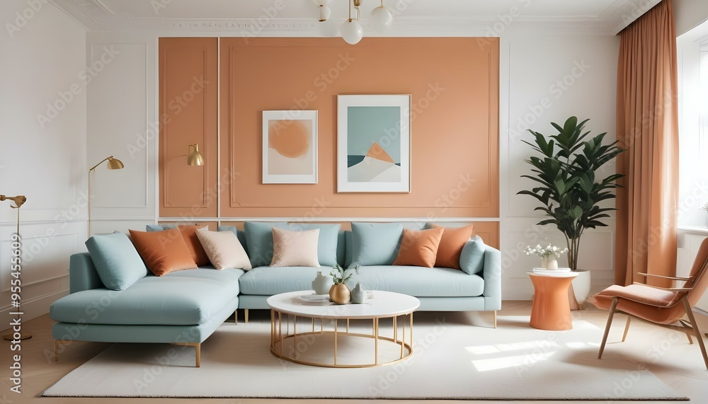 Photo interior modern design room 3d illustration Photo interior modern design room 3d illustration
