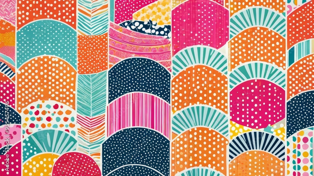 Naklejka premium Colorful Wallpaper With Diverse Shades and Tones