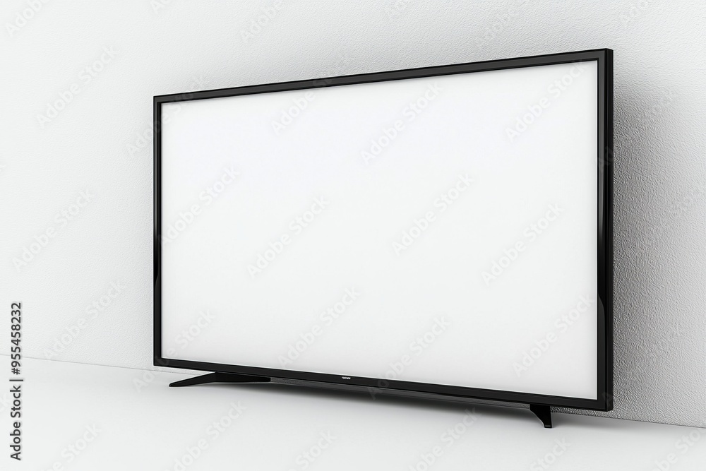 TV screen mockup on isolated background created with Generative AI TV screen mockup on isolated background created with Generative AI