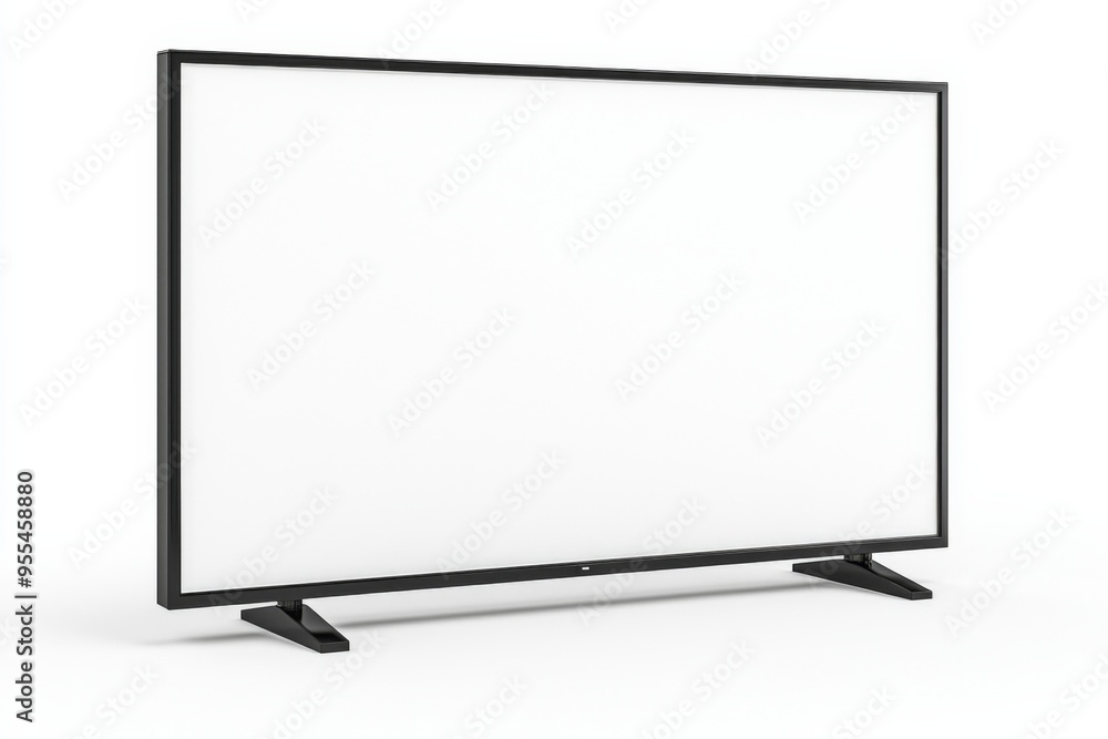 TV screen mockup on isolated background created with Generative AI TV screen mockup on isolated background created with Generative AI