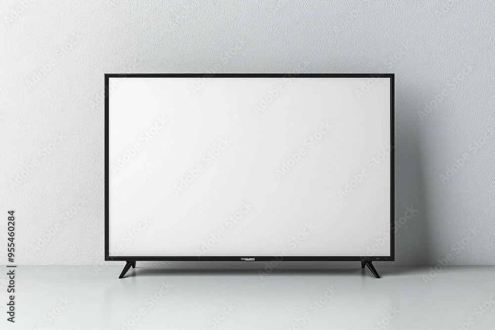 TV screen mockup on isolated background created with Generative AI TV screen mockup on isolated background created with Generative AI
