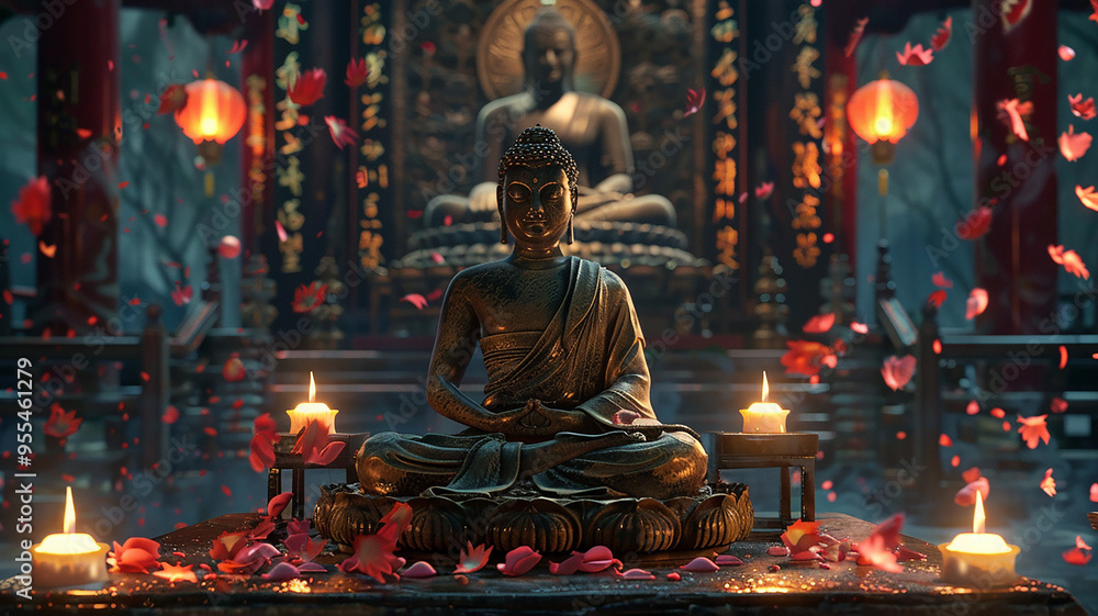 buddha statue in temple buddha statue in temple