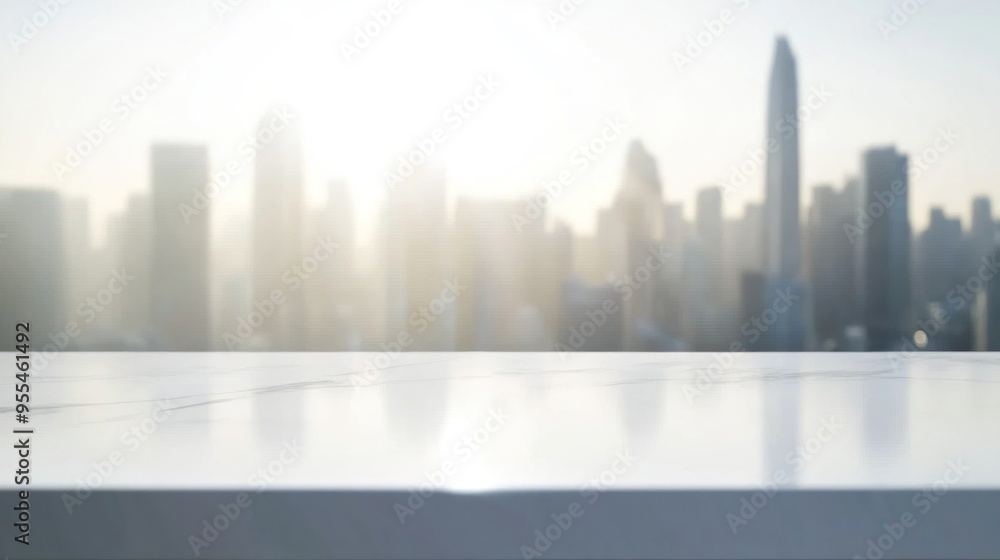 Obraz premium Cityscape View from a Tabletop