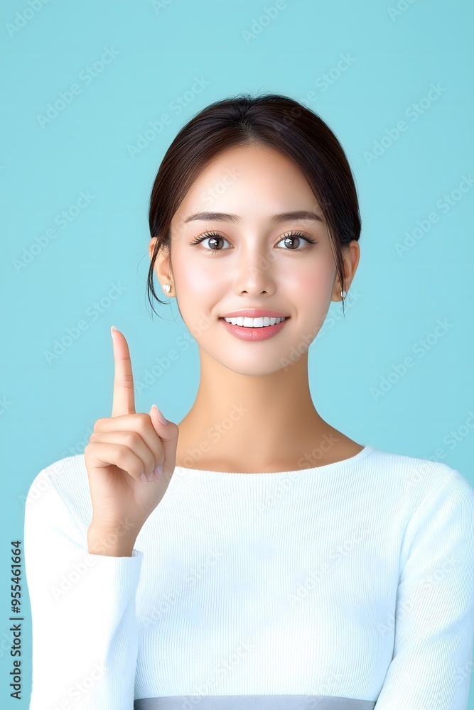 An Asian beauty model gesturing against an isolated background, perfect for a business or commercial wallpaper with blank space for writing. An Asian beauty model gesturing against an isolated background, perfect for a business or commercial wallpaper with blank space for writing.