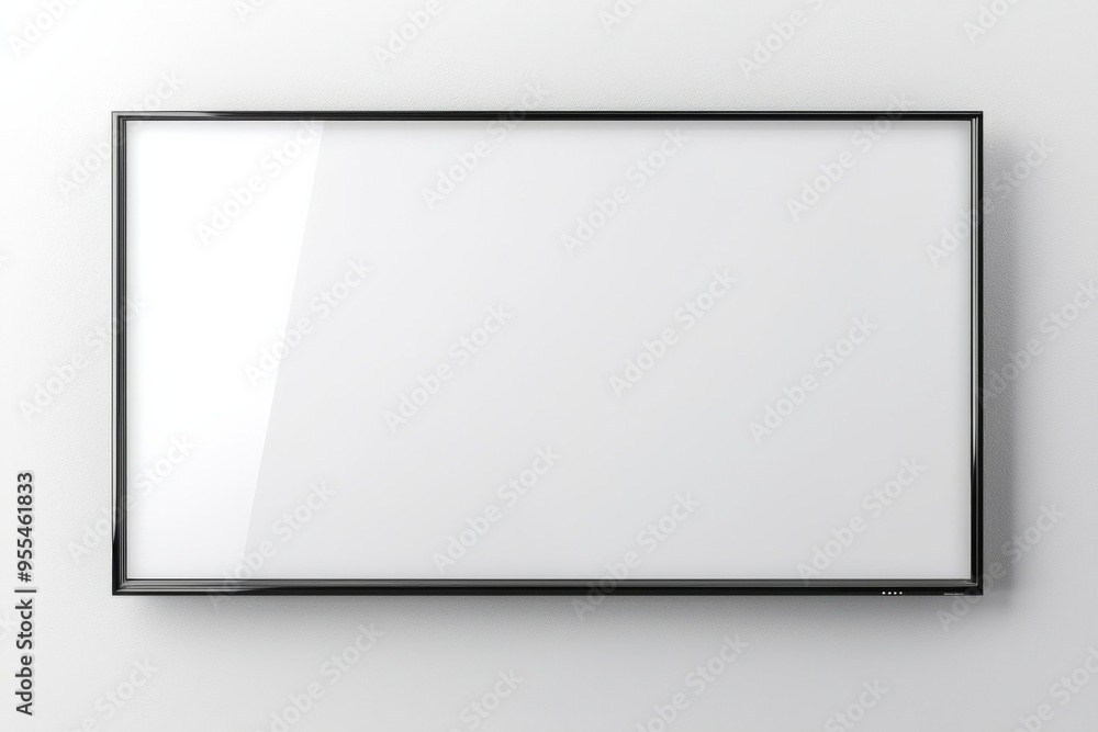 TV screen mockup on isolated background created with Generative AI TV screen mockup on isolated background created with Generative AI