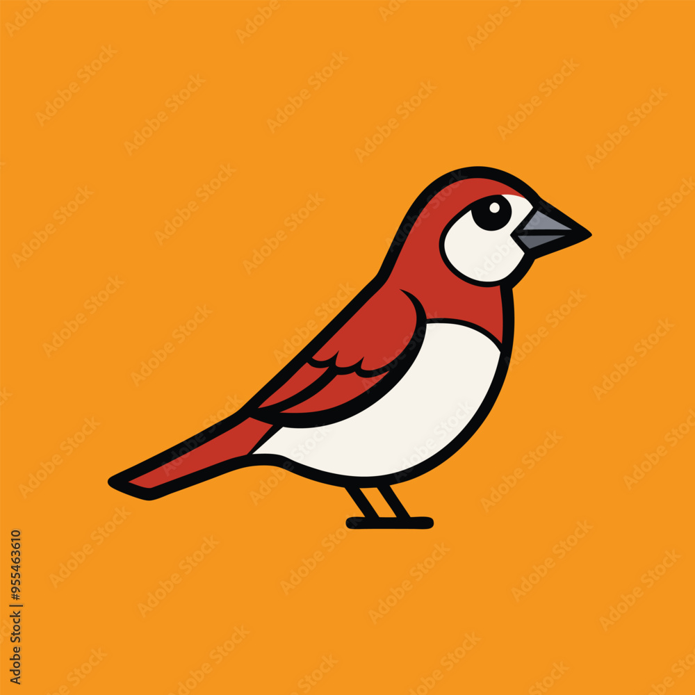 Obraz premium sparrow vector art illustration 