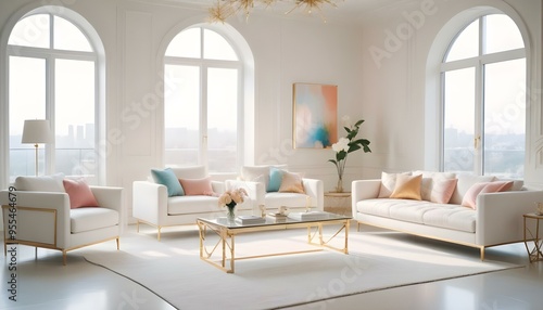 Photo interior modern design room 3d illustration