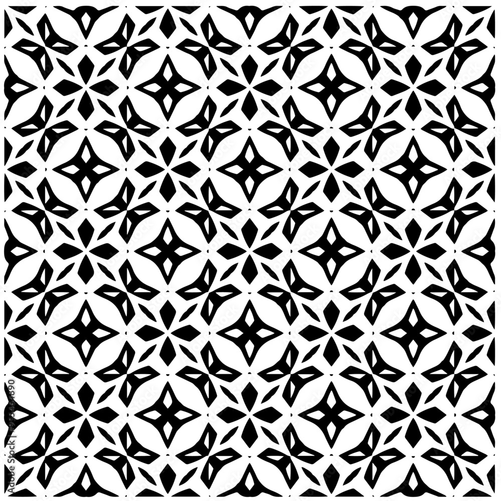 Vector monochrome pattern, Abstract texture for fabric print, card, table cloth, furniture, banner, cover, invitation, decoration, wrapping.Seamless repeating pattern.Black and white color. Vector monochrome pattern, Abstract texture for fabric print, card, table cloth, furniture, banner, cover, invitation, decoration, wrapping.Seamless repeating pattern.Black and white color.