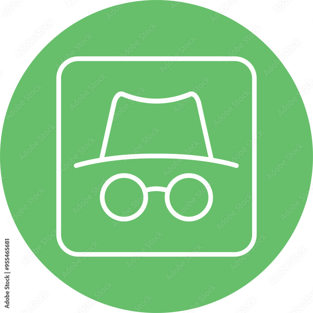Incognito Vector Icon Incognito Vector Icon