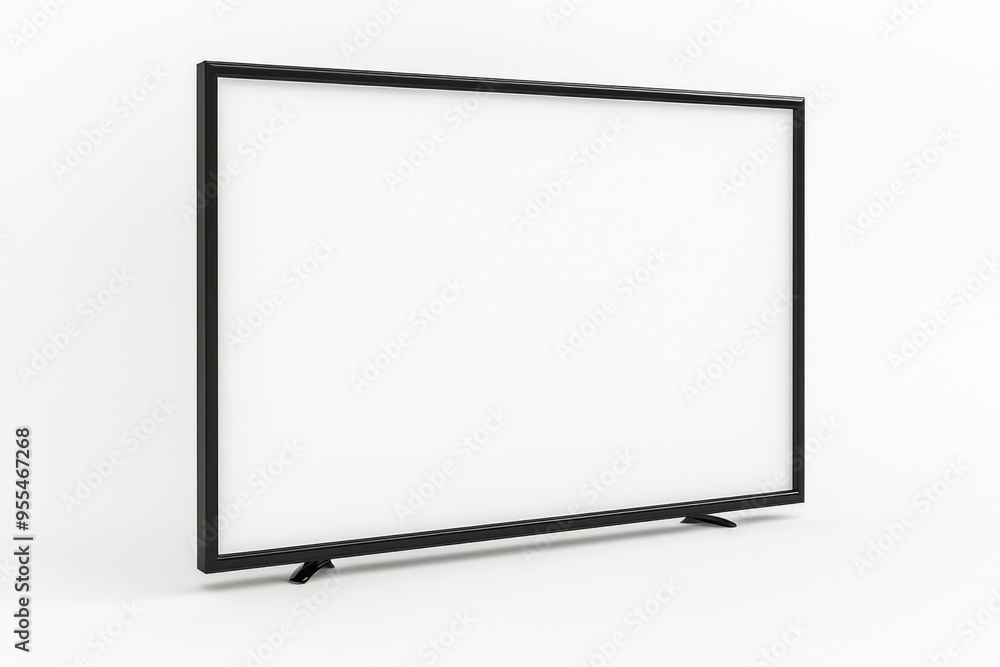 TV screen mockup on isolated background created with Generative AI TV screen mockup on isolated background created with Generative AI