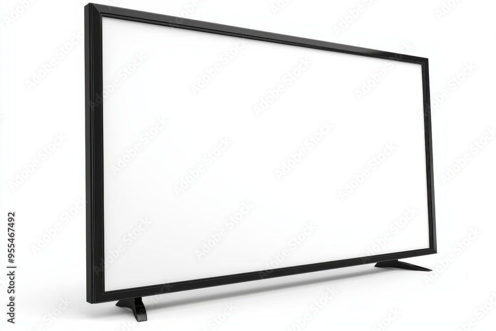 TV screen mockup on isolated background created with Generative AI TV screen mockup on isolated background created with Generative AI