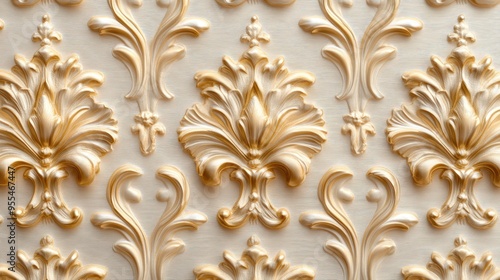 Elegant gold background with a subtle damask pattern