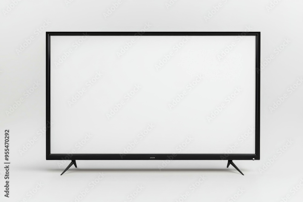 TV screen mockup on isolated background created with Generative AI TV screen mockup on isolated background created with Generative AI