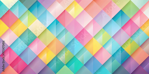 Prismatic Harmony: A vibrant tapestry of overlapping squares in a spectrum of pastel hues.