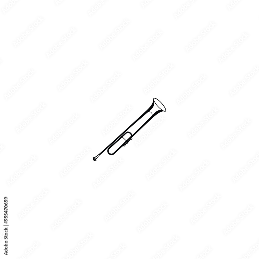 french horn icon isolated on white background french horn icon isolated on white background