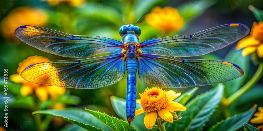 Dragonfly's Iridescent Wings in a Garden of Gold, dragonfly, insect, nature, macro photography Dragonfly's Iridescent Wings in a Garden of Gold, dragonfly, insect, nature, macro photography
