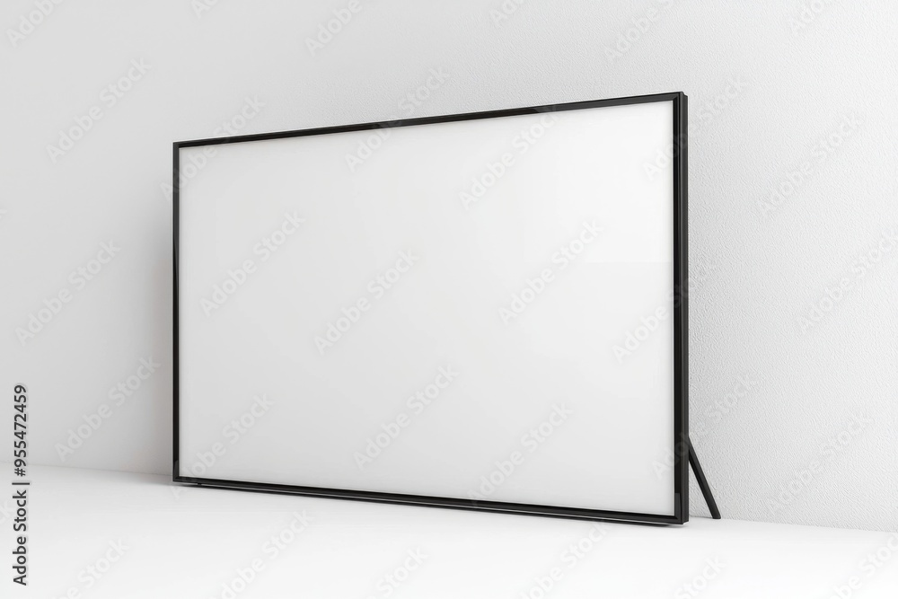 TV screen mockup on isolated background created with Generative AI TV screen mockup on isolated background created with Generative AI