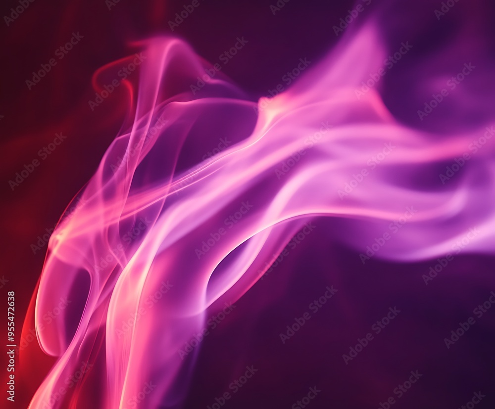 Purple smoke on black background