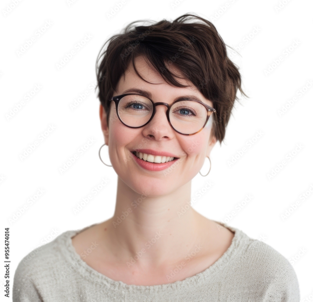 Fototapeta premium PNG Caucasian person portrait photography glasses.