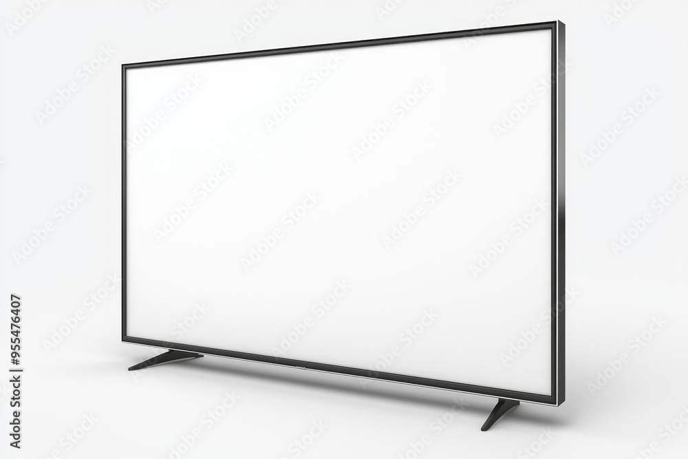 TV screen mockup on isolated background created with Generative AI TV screen mockup on isolated background created with Generative AI
