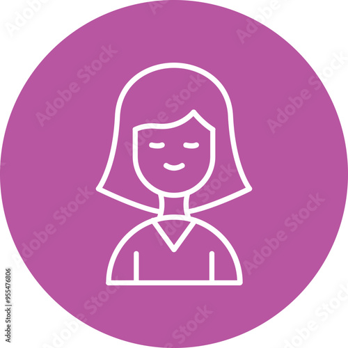 Lady Teacher Vector Icon Design