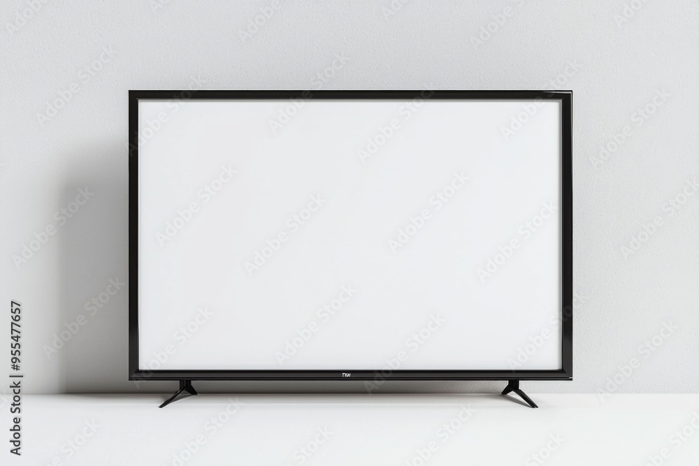 TV screen mockup on isolated background created with Generative AI TV screen mockup on isolated background created with Generative AI