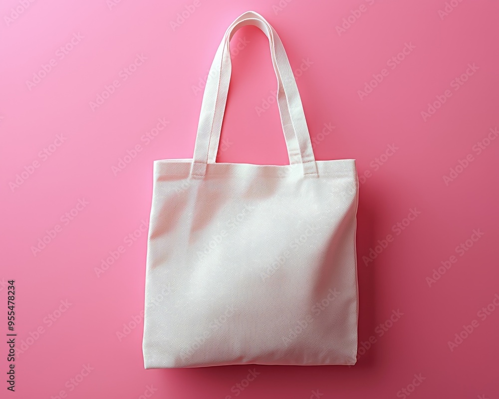 White Tatami Tote Bag on Pink Background A Minimalist Composition of Texture and Color Tote bag White Tatami Tote Bag on Pink Background A Minimalist Composition of Texture and Color Tote bag