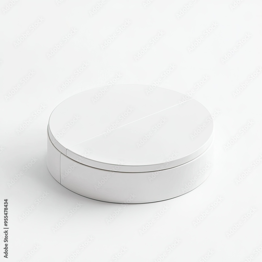 White Round Box with a Lid White Round Box with a Lid