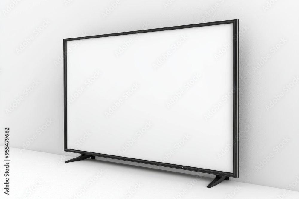 TV screen mockup on isolated background created with Generative AI TV screen mockup on isolated background created with Generative AI