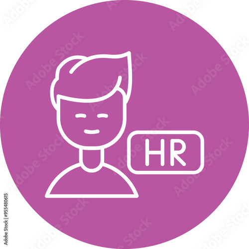 Hr Manager Vector Icon Design
