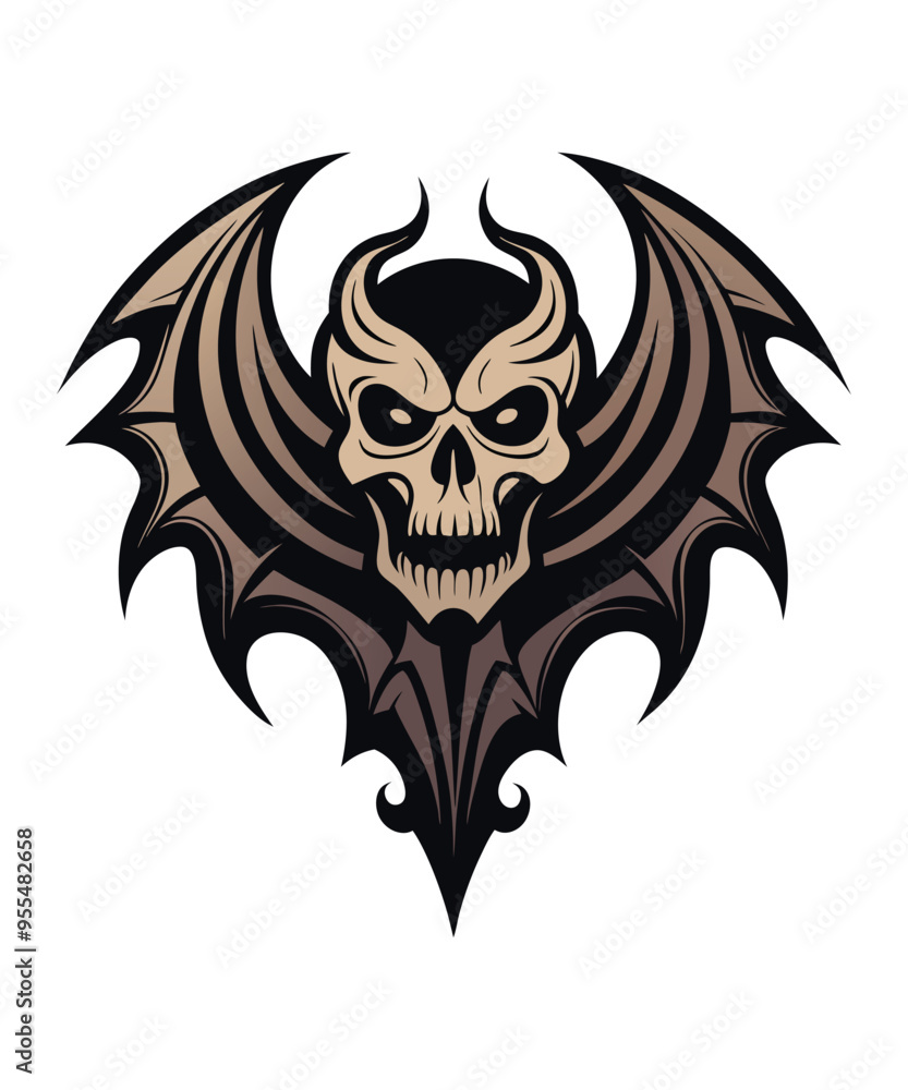 Fototapeta premium Intricate Geometric Skull Vector with Abstract Details