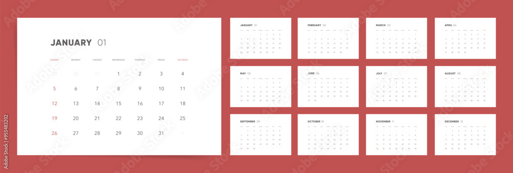Calendar 2025, Calendar 2025 Sunday Start Corporate Design Template. Calendar 2025, Calendar 2025 Sunday Start Corporate Design Template.