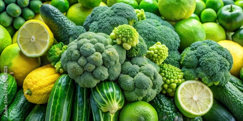 Green Goodness Broccoli, Lemons, and Cucumbers, Healthy Eating, Green Food, Fresh Produce, Vitamins