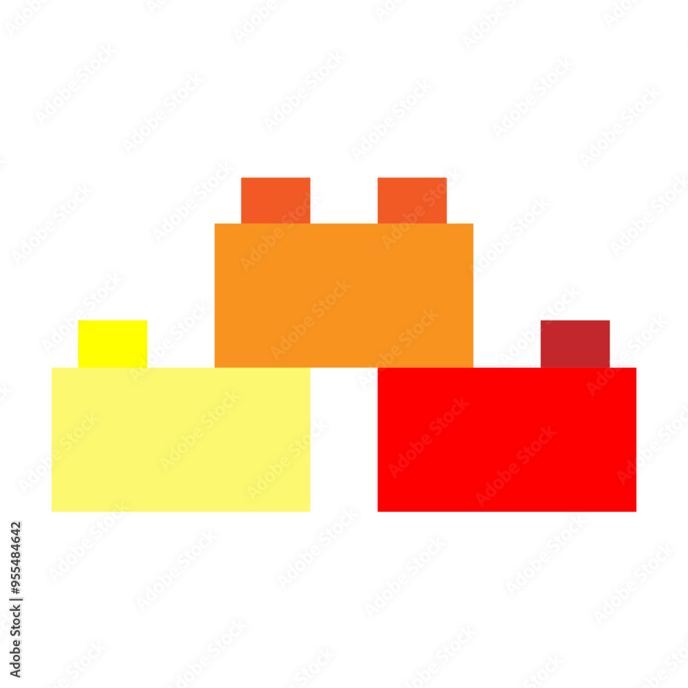 Blocks Vector Flat Icon Design Blocks Vector Flat Icon Design