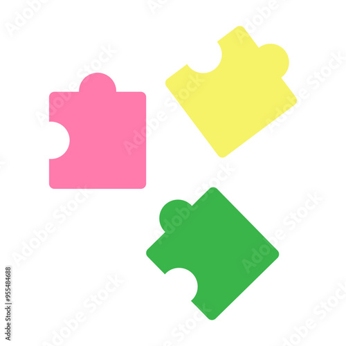 Puzzle Vector Flat Icon Design