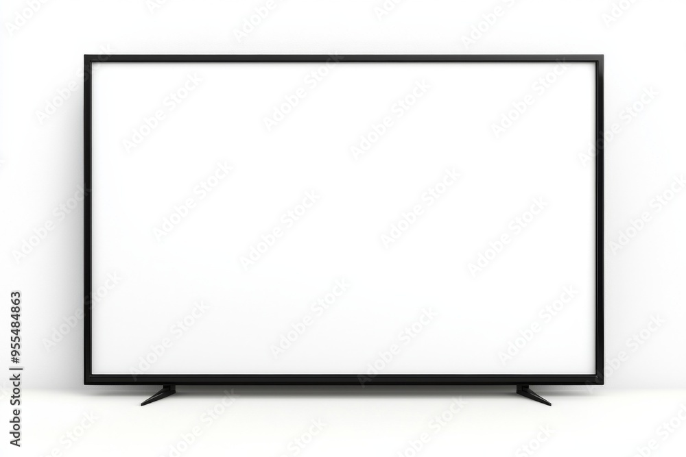 TV screen mockup on isolated background created with Generative AI TV screen mockup on isolated background created with Generative AI
